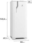 Geladeira Electrolux Cycle Defrost 240L Degelo Prático Uma Porta Branca (RE31) Classe A 220 Volts