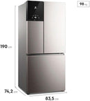 Geladeira Electrolux Frost Free Inverter 590L AutoSense 3 Portas Cor Inox Look (IM8S) - 127V