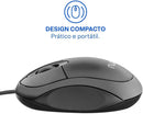 Mouse com Fio Multi Classic Box USB 1200 DPI com Design Compacto e Cabo de 1,2m – Preto MO300