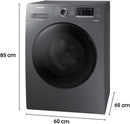 Samsung WD11A Lava e Seca 3 em 1 Inox Frontal 11 kg com Ecobubble e Lavagem a Seco, 1400 rpm, 220V, Controles Eletromecânicos