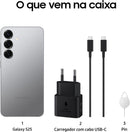 Celular Samsung Galaxy S25 5G, 256GB, 12GB RAM, Câmera Tripla de 50+12+10, Tela Grande de 6.2", Prata