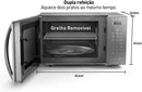 Panasonic Micro-ondas 27L Prata 127v NN-ST55LMRU
