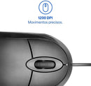 Mouse com Fio Multi Classic Box USB 1200 DPI com Design Compacto e Cabo de 1,2m – Preto MO300