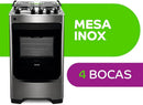 Fogão Consul 4 bocas cor Inox com acendimento automático - CFO4NAR BIVOLT