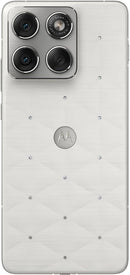 Smartphone Motorola Edge 70 5G Crystals by Swarovski - 512GB 12GB RAM + 12GB RAM Boost, Ultrafino, 3 cameras 50MP e tela extreme Amoled 120hz - Cloud Dancer