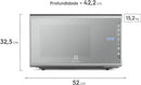 Micro-ondas Electrolux 31L cor Inox Espelhado com Painel Integrado e Função Tira Odor (MI41S) - 127V