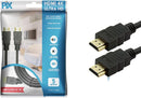 PIX Cabo Hdmi 2.0 4K Hdr 19P 1M Pix Gold, Preto