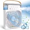 softdigit Ventilador Portátil de Mesa Mini Ar Condicionado Umidificador Climatizador Led Água e Gelo 3 Velocidades Led (BRANCO)