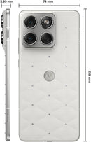 Smartphone Motorola Edge 70 5G Crystals by Swarovski - 512GB 12GB RAM + 12GB RAM Boost, Ultrafino, 3 cameras 50MP e tela extreme Amoled 120hz - Cloud Dancer