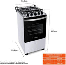 Fogão Brastemp 4 Bocas Branco com Duas Prateleiras com Alturas Ajustáveis - BFO4NBB Bivolt
