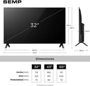 Smart TV Semp 32 Polegadas LED Full HD S42R Roku TV Wi-Fi Dolby Audio Brilho até 220 Nits 32S42R