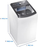 Máquina de Lavar Electrolux 14,5kg Branca Efficient Cesto Inox Jet&Clean 220v LEE15