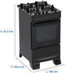 Fogão 4 Bocas Atlas Mônaco Top Glass Mesa de Vidro Bivolt