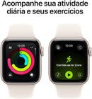 Apple Watch SE 3 GPS, Caixa em alumínio luz das estrelas de 40 mm com Bracelete desportiva luz das estrelas - P/M
