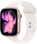 Apple Watch Series 11 GPS, Caixa em alumínio prateado de 42 mm com Bracelete desportiva roxo névoa - P/M