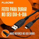 Cabo USB Micro USB V8 PlusCable PC-USB1804 1,8m USB 2.0 Carregador e Transferência de Dados 480Mbps Celular Android