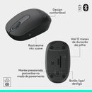 Combo Teclado e Mouse Sem Fio Logitech MK250 Bluetooth com Conectividade Rápida e Fácil, Design Compacto, Mouse Ambidestro, Layout ABNT2, Construção Durável, Compatível com PC e Mac - Grafite