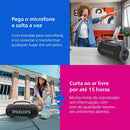 PHILIPS, Boombeat, Caixa de Som Bluetooth Boombox, TAX400B/00, USB, Auxiliar, TWS, USB Powerbank, Entrada para Microfone, Resistente a Água e Poeira, com Alça para Transporte