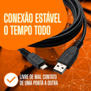 Cabo USB Micro USB V8 PlusCable PC-USB1804 1,8m USB 2.0 Carregador e Transferência de Dados 480Mbps Celular Android