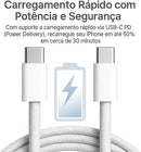 Cabo Carregador USB-C Tipo C Turbo 60W 1 Metro Nylon Trançado
