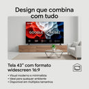 Smart TV Semp 43 Polegadas LED HVA 4K S62 WiFi Bluetooth Google TV 3 HDMI HDR10+ Dolby Audio 43S62