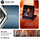 Smartphone Motorola Razr 60-256GB 12GB RAM+12GB Ram Boost Tela dobrável 6,9" pOLED e externa 3,6” Moto AI camera IP48 - Azul Marinho