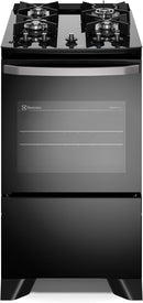 Electrolux Fogão 4 bocas Electrolux Preto Efficient Mesa Vidro, Tripla Chama e PerfectCook (FE4GB) Bivolt