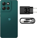 Smartphone Motorola Moto g86 5G - 512GB 12GB RAM+12GB Ram Boost Tela 1.5K pOLED, 50MP Sony camera OIS Moto AI, videos em 4K, IP68 + IP69 - Verde Escuro