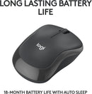 Mouse Sem Fio Logitech M240 com Conexão Bluetooth, Clique Silencioso, Design Ambidestro Compacto, Bateria de 18 Meses, Compatível com Windows, macOS, ChromeOS - Grafite