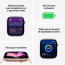 Apple Watch Series 11 GPS, Caixa em alumínio prateado de 42 mm com Bracelete desportiva roxo névoa - P/M