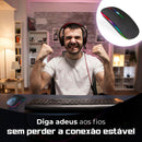 Mouse Sem Fio Recarregável Wireless Bluetooth Optico Led Rgb Colorido Ergonômico Usb 2.4 Ghz Notebook Computador Pc Desktop Linha Premium
