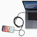 Cabo USB-C I2GO 2m 2,4A Nylon Trançado Chumbo - I2GO PRO