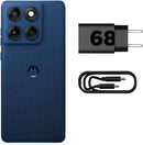 Smartphone Motorola Edge 60 5G - 512GB 12GB RAM+12GB Ram Boost Tela Quad-Curve moto AI 50MP Sony Camera ultrarresistencia militar IP68 + IP69 - Azul Marinho