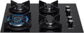 Fischer Cooktop à Gás 4 Bocas Tripla Chama Infinity Mesa Vidro Preto Bivolt - 26297-57076
