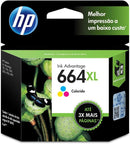Cartucho de Tinta HP 664 Preto Original (F6V29AB) Para Impressora Deskjet 2136, 2676, 3776, 5076, 527