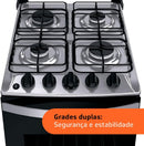 Fogão Brastemp 4 Bocas Branco com Duas Prateleiras com Alturas Ajustáveis - BFO4NBB Bivolt