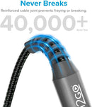 Cabo USB-C I2GO 2m 2,4A Nylon Trançado Chumbo - I2GO PRO