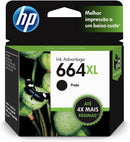 Cartucho de Tinta HP 664 Preto Original (F6V29AB) Para Impressora Deskjet 2136, 2676, 3776, 5076, 527