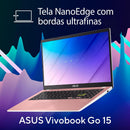 Notebook ASUS Vivobook GO 15, Intel Celeron Dual Core N4500, 4 GB, 128 GB SSD, W11 Home, 15,60" LED, Rose Pink - E510KA-BR833WS