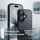 JETech Capa Fosca para iPhone 17, Preto