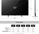 Smart TV TCL 55 Polegadas QD-Mini LED 4K A400M WiFi Bluetooth Google TV HDR10+ 144 Hz VRR 55A400M