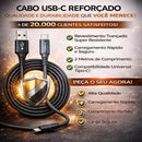 Cabo USB para Tipo C 2 Metros 60W Turbo Carregamento Rápido, Cabo Tipo C Reforçado Ultra Resistente, Compatibilidade Universal, Notebook, Tablet, Power Bank, Transferência de Dados