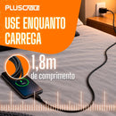 Cabo USB Micro USB V8 PlusCable PC-USB1804 1,8m USB 2.0 Carregador e Transferência de Dados 480Mbps Celular Android