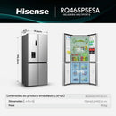 Geladeira Hisense Multidoor 460L Frost Free Inverter Inox 127V