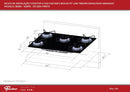 Fischer Cooktop à Gás 5 Bocas Fit Line Trempe Aramado Mesa Vidro Preto Bivolt 36360-102676