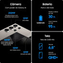 Smartphone Samsung Galaxy S24 Ultra, Galaxy AI, Selfie de 12MP, Tela de 6.8" 1-120Hz, 256GB, 12GB RAM - Titânio Preto