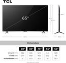 Smart TV TCL 65 Polegadas QD-Mini LED 4K C6K WiFi Bluetooth Google TV 4 HDMI 144Hz HDR10+ 65C6K