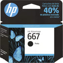 Cartucho de tinta HP 667 Preto Original (3YM79AB) Para Impressora Deskjet 2376, 2776, 6476, 5076, 5276