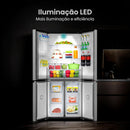 Geladeira Hisense Multidoor 460L Frost Free Inverter Inox 127V