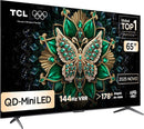 Smart TV TCL 65 Polegadas QD-Mini LED 4K C6K WiFi Bluetooth Google TV 4 HDMI 144Hz HDR10+ 65C6K